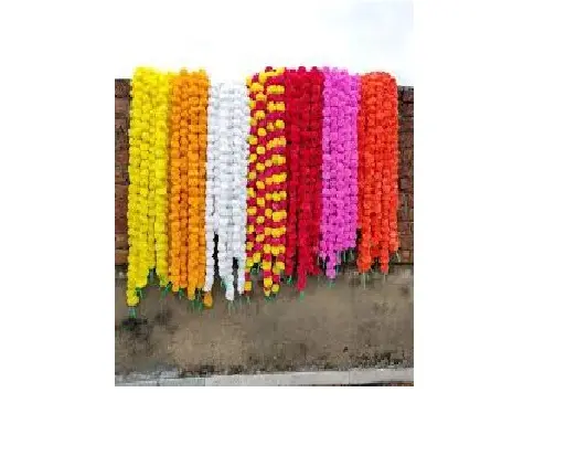 Guirlandes de fleurs artificielles pour mariages indiens, vente en gros