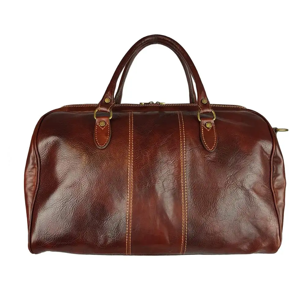 Best Quality Italian Leather Duffel Bag Made in Italy Handmade Travel bag for men and women