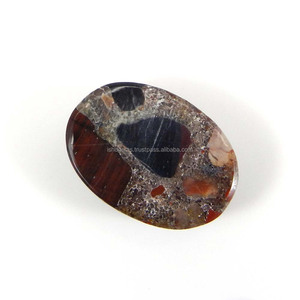 Natural <strong>Conglomerate</strong> Jasper Gemstone 21x15mm Oval Cabochon 18.20 Cts Loose Gemstone - Product Image 3