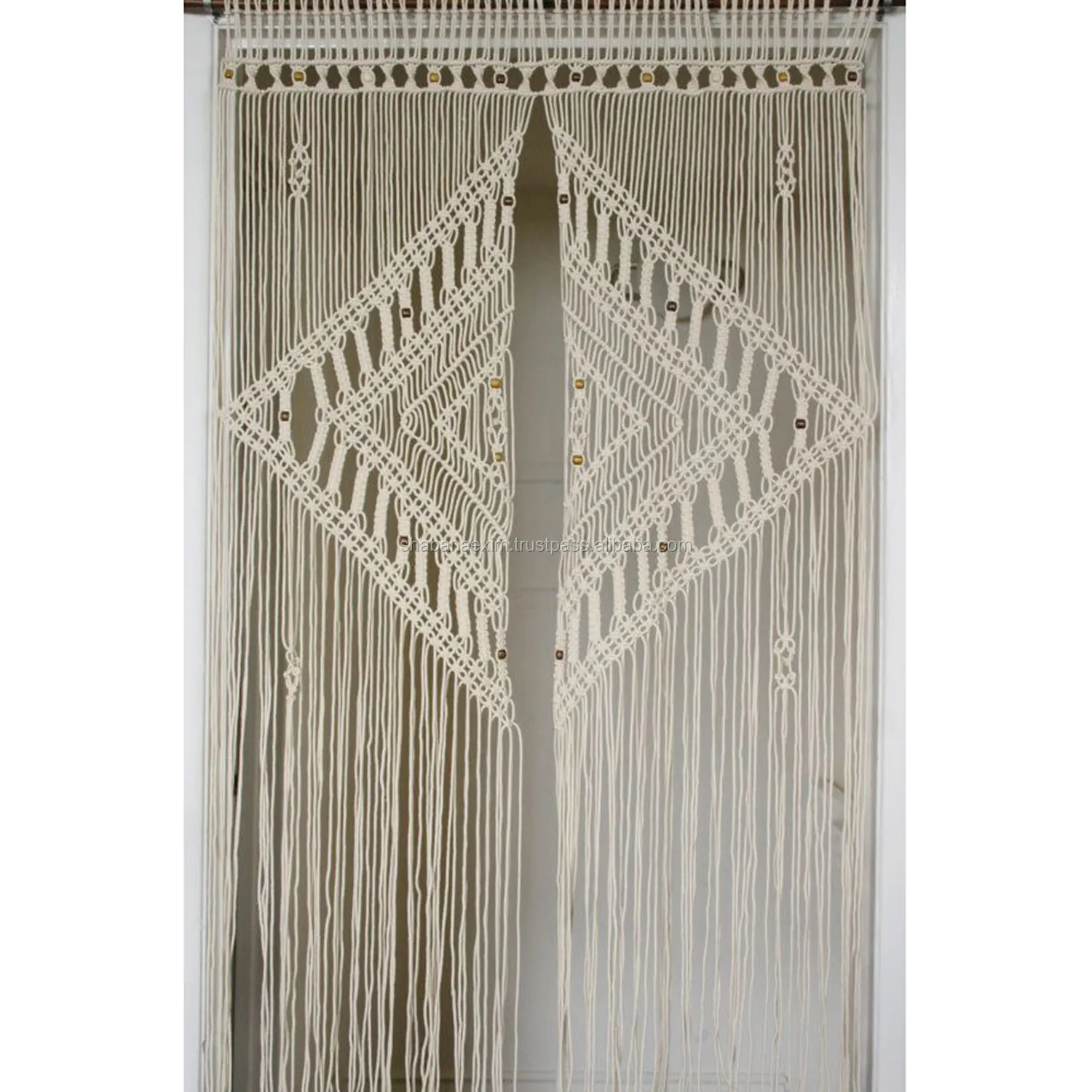 Tende in macramè per finestra fondali e tende da sposa in macramè bohémien fatti a mano in cotone Made in India