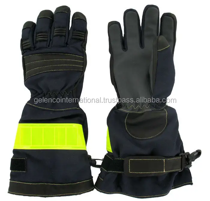 Wholesale High Quality Fireman Fire Proof Firefighter Firefighting Rescue Fire Fighting Gloves