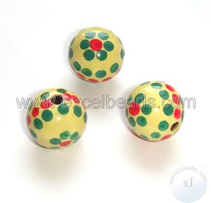 Wooden <strong>Beads</strong> Hand Painted Wooden <strong>Beads</strong> 16mm <strong>18mm</strong> and Assorted Sizes and Shapes for Decoration - Product Image 2