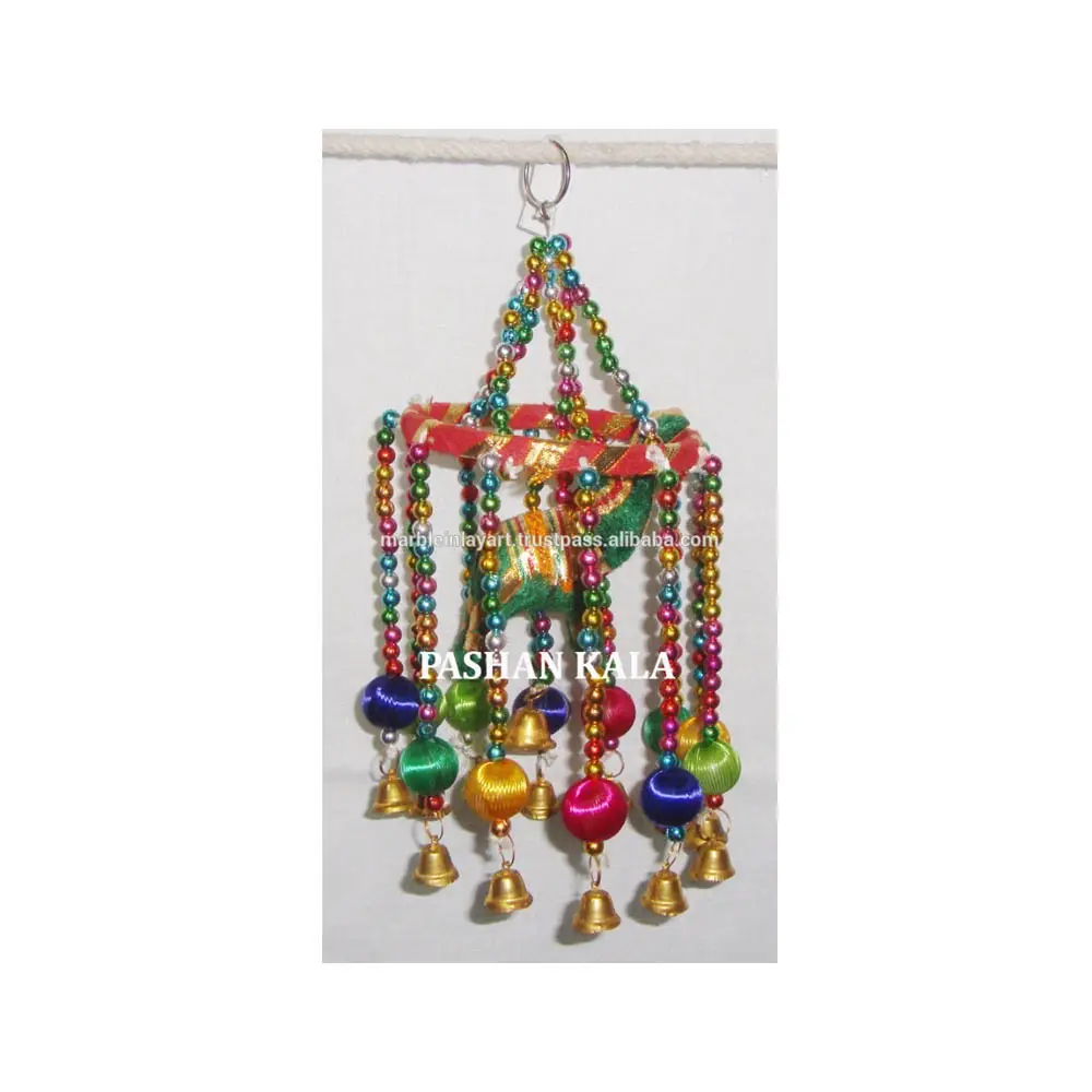 Enfeites de pendurar de porta rajasthani decorativos feitos à mão