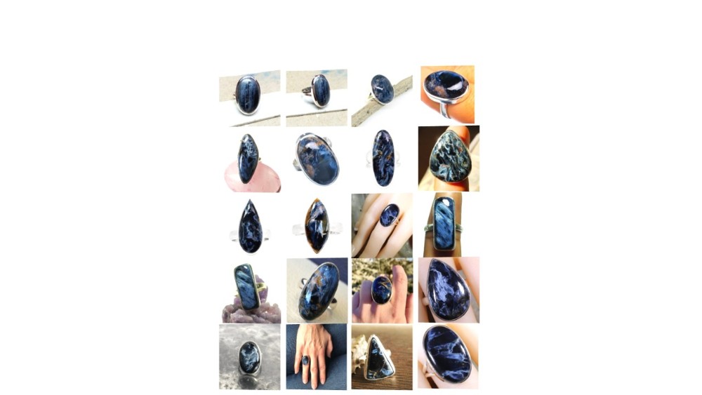 blue pietersite ring