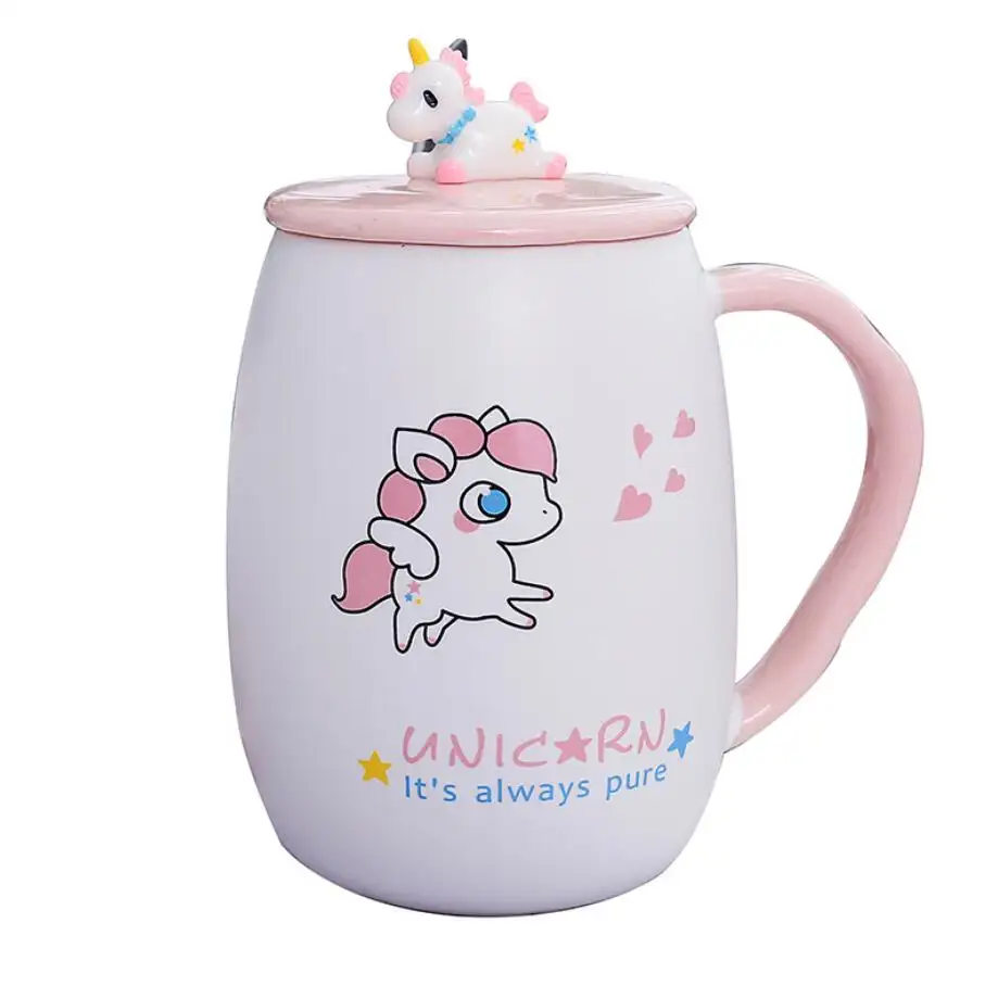 Hot Selling Cup Mug Fassform Nette Einhorn Keramik becher Neuheit