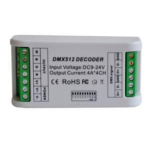 Mini 3 veya 4 Kanal LED DMX512 Dekoder Çekme Kodu Sabit Kontrol ışık şeridi Sahne veya LED Reklam Tabelaları - Product Image 2