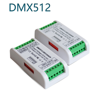 Mini 3 veya 4 Kanal LED DMX512 Dekoder Çekme Kodu Sabit Kontrol ışık şeridi Sahne veya LED Reklam Tabelaları - Product Image 3