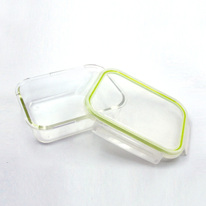 Rectangulr unzerbrechlich bento lunch box glas lebensmittel lagerung container mit deckel