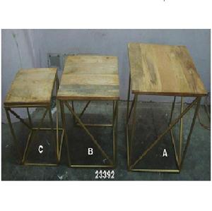 Juego de 3 mesas de anidación superior de madera para decoración del hogar, sala de estar - Product Image 1