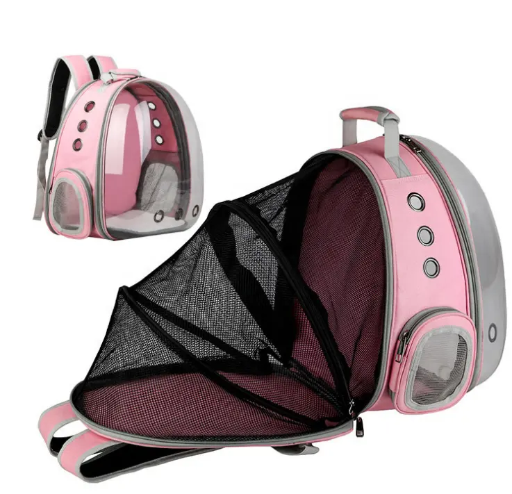 Son Model seyahat çantaları için köpek moda pembe sırt çantası köpek taşıyıcı İşlevli Pet taşıma çantası