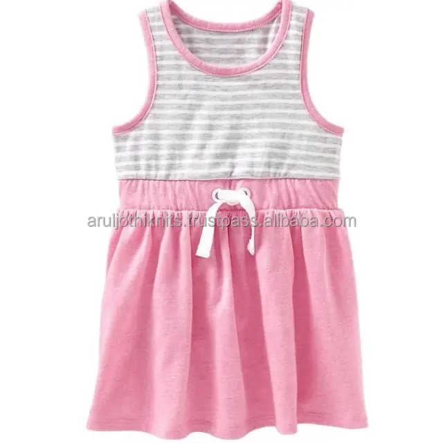 Abbigliamento da serbatoio per ragazze con design combinato stampa floreale designer di fornitori abbigliamento estivo personalizzato per bambini abiti per bambini nuovi abiti modello