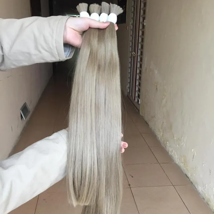 Glamour and luxury bulk straight full size with Raw Asian human hair extension