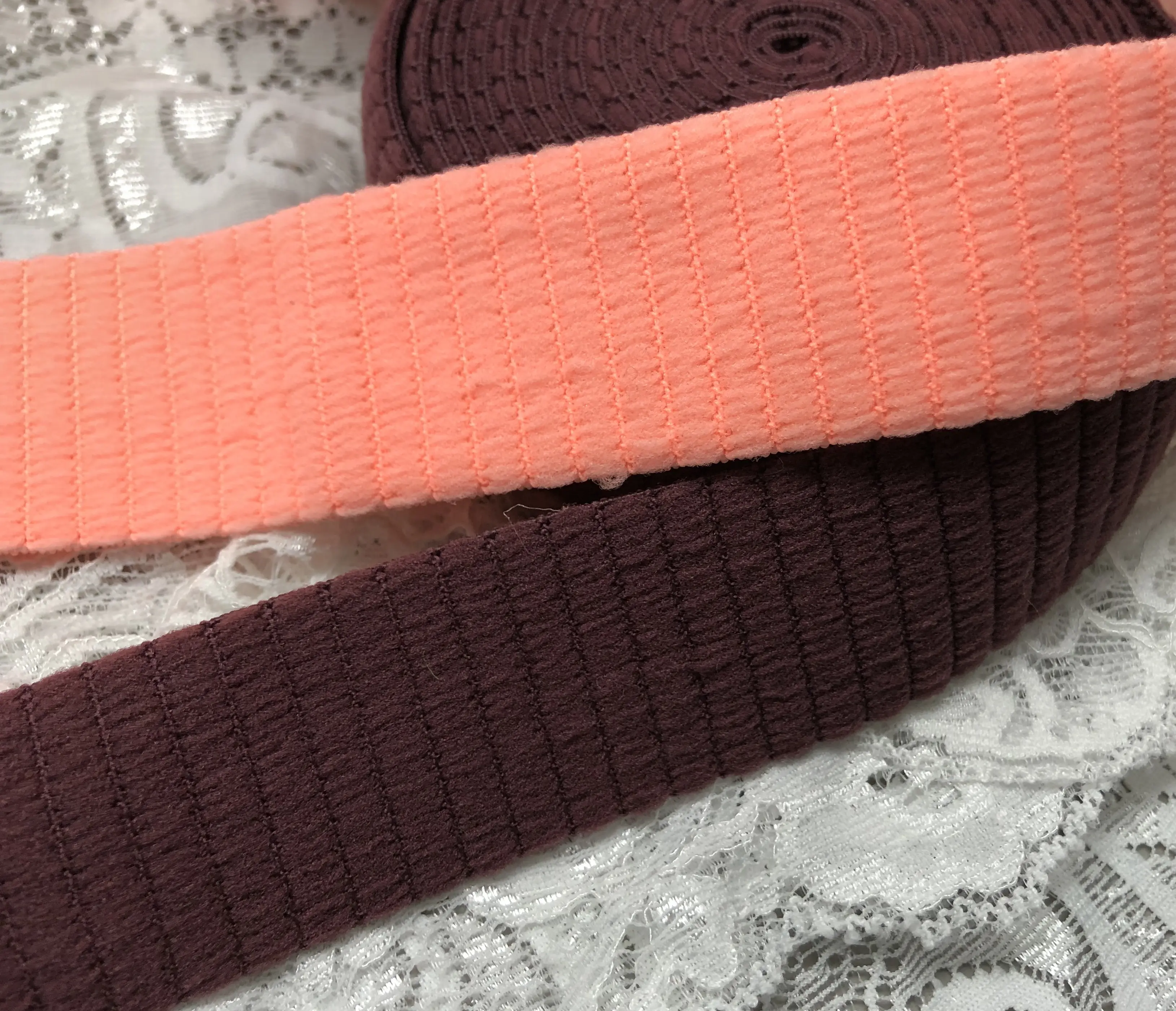 3CM Segmented Brushed Knitted Elastic WebbingためSport Bras Straps