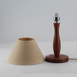 High Quality <strong>Wood</strong> Base Table <strong>Lamp</strong> with Fabric Lampshade Bedside Reading <strong>Lamp</strong> <strong>Wood</strong> Made for Bedrooms and Study Room - Product Image 2