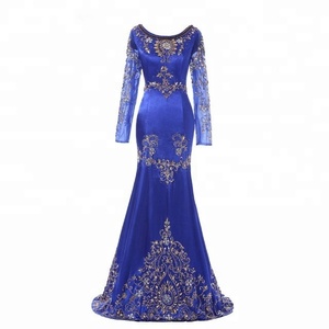 Wholesale Bridal Wedding Gown Party Wear Long Dress Body Code Handwork Beaded Dresses <strong>Bottom</strong> Gather Back Zip Long <strong>Royal</strong> Dress - Product Image 2
