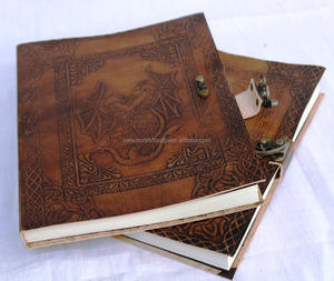 Handmade Genuine Leather Journal Triskele Celtic Design Embossed <strong>Writing</strong> <strong>Notebook</strong> Diary for Daily <strong>Notepad</strong> for Unisex Blank Paper - Product Image 5