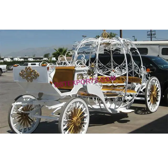 Nozze D'oro Cinderella Carriage Produttore Bianco Cenerentola del carrello della Zucca Carrozza di Nozze Indiane Carrozza
