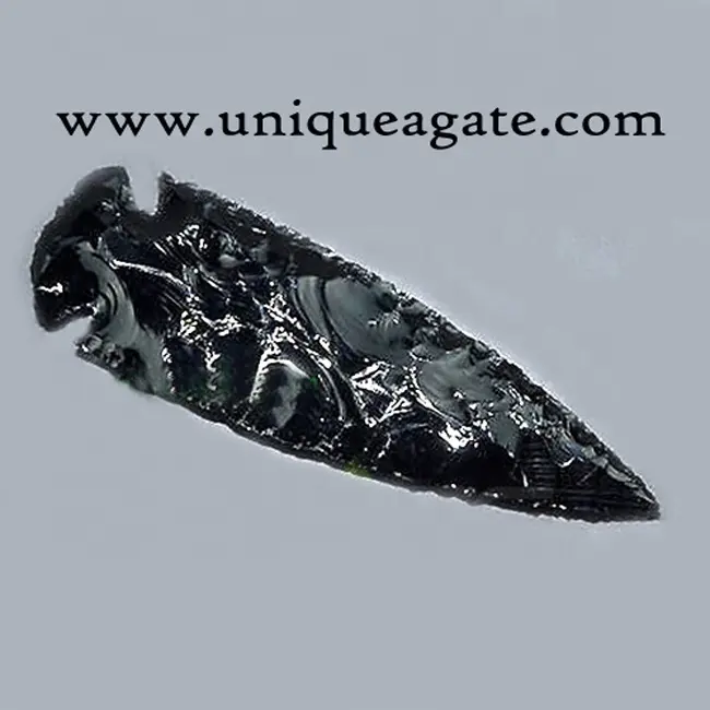 Hitam Obsidian Standar Kepala Panah