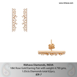 Diamond <strong>Earrings</strong>-Free Shipping on Purchases Over $2000 <strong>Import</strong> Duties &amp; Taxes Borne by Client - Product Image 2