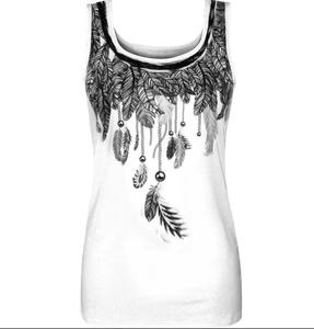 Digital New Design Sublimation Printed <strong>Pattern</strong> Casual Wear Design Your Own Girls Sexy Loose <strong>Tank</strong> Top From Bangladesh - Product Image 1