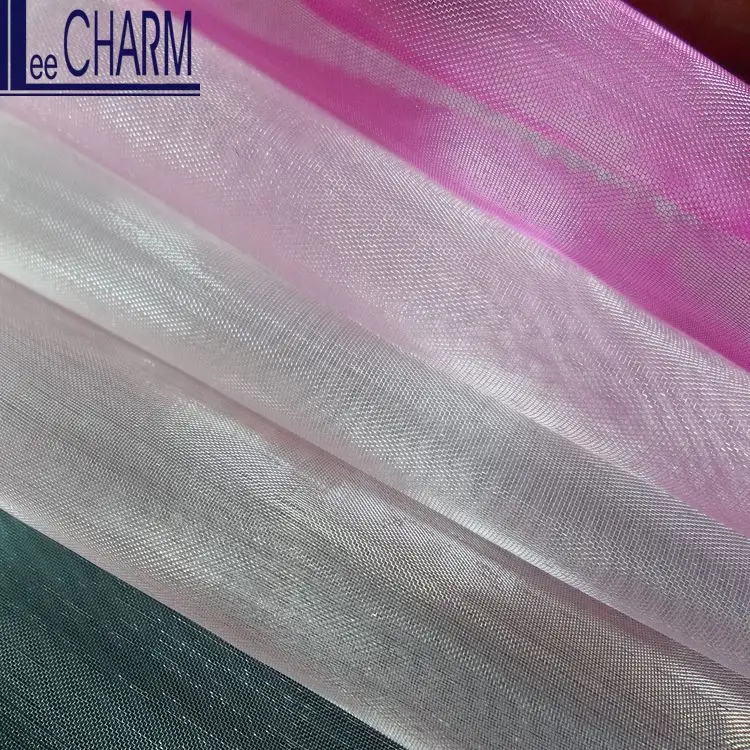 LCGV Taiwan 100 Nylon Casamento Drapeados Decorativo Tecido de Organza Da Cortina de Cristal