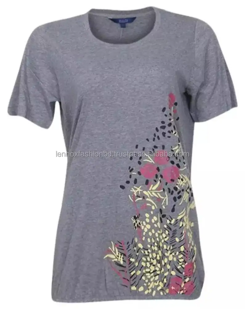 Manufacturer wholesale Loose Fit Ladies shirt Custom Logo Women Oversized T Shirts Soft 100% Cotton Tshirt made in Bangladesh.