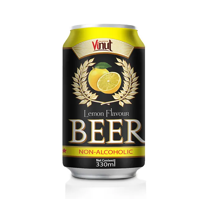 OEM Manufacturer From Vietnam 330ml Non alcoholic beer Lemon Flavour