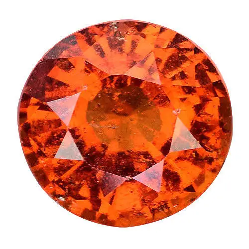 อัญมณีธรรมชาติ HESSONITE GARNET กลมหลวม1.515Cts ประกายระยิบระยับสีส้ม