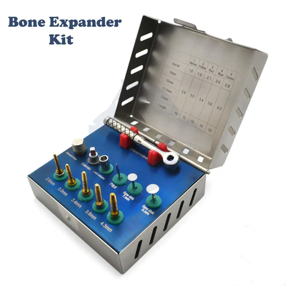Kit expansor de hueso dental profesional OEM ODM Elevación sinusal con discos de sierra Instrumentos de implante quirúrgico 2024