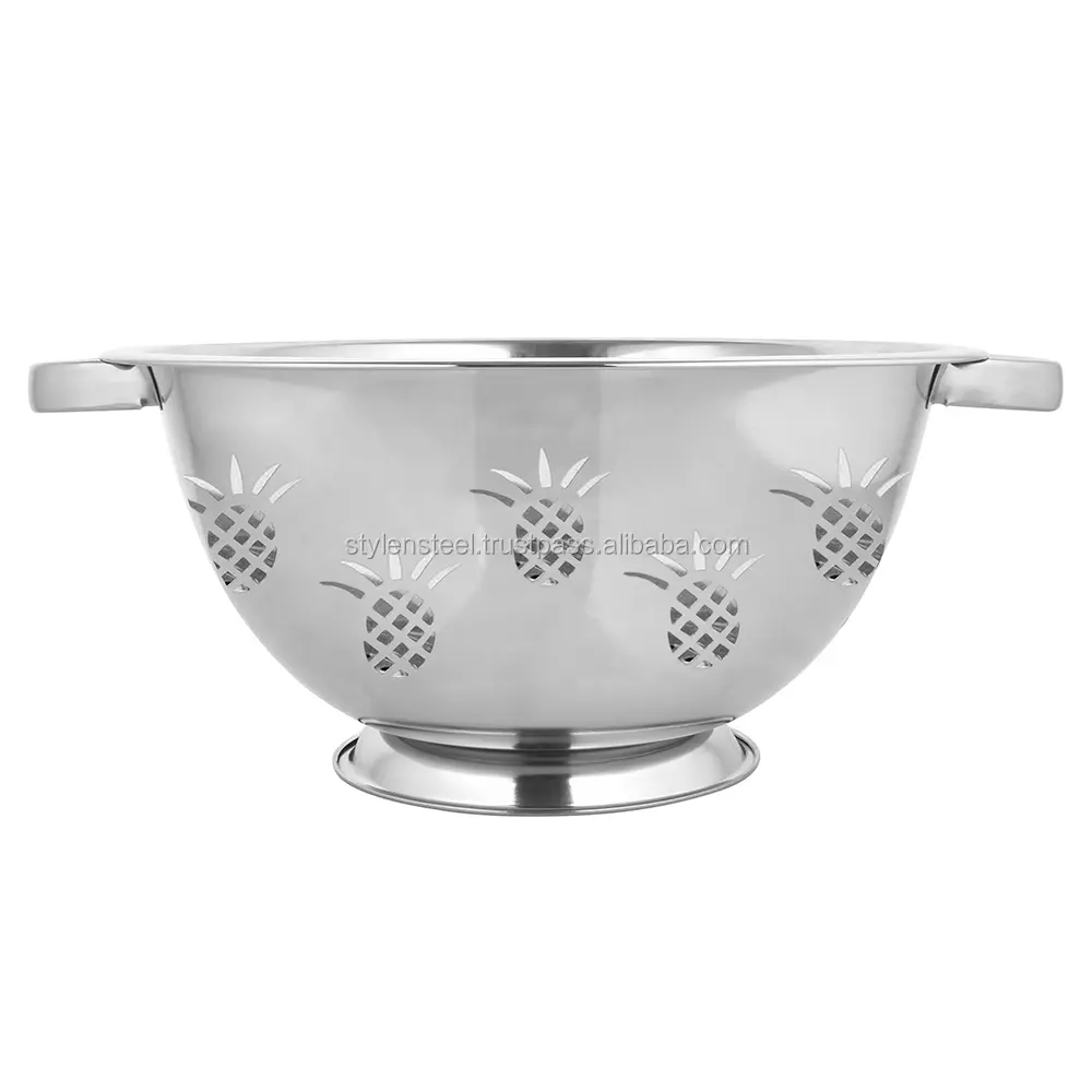 Filtro De Malha Fina Colander De Abacaxi De Aço Inoxidável Coador De Cozinha Comercial De Aço Inoxidável Coador Grande Malha Grossa