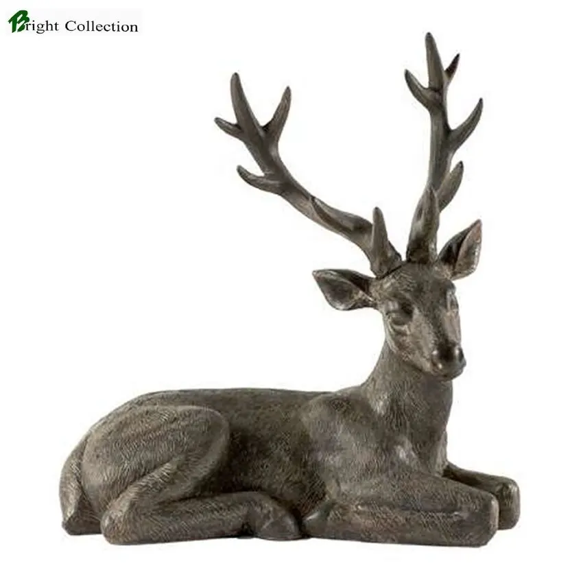 Oturan geyik dekor için plastik noel açık dekoratif geyik küçük yılbaşı ağacı için asılı geyik