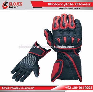 Guantes de moto de cuero con doble gancho ajustable de la mejor calidad, protección personalizada para ciclismo y motociclismo - Product Image 2