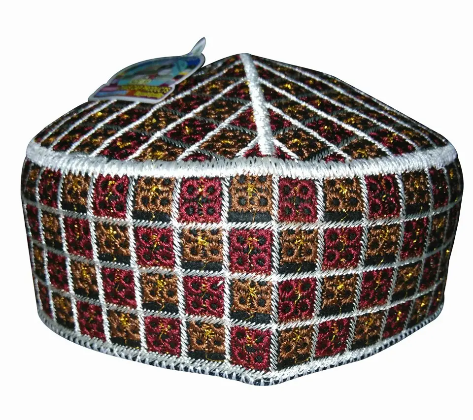 Kufis Kufi koofi Kofi, Cappelli Musulmani Formato Dei Capretti berretto da preghiera Multi Colore, formato degli uomini di Colore Grigio Macchina Maglia di Lavoro Aperto Kufi Skull Cap