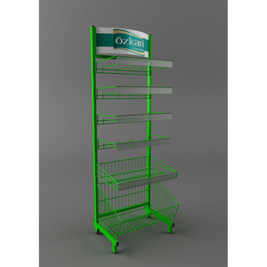 食品用フック付きメタルディスプレイラック - Product Image 1