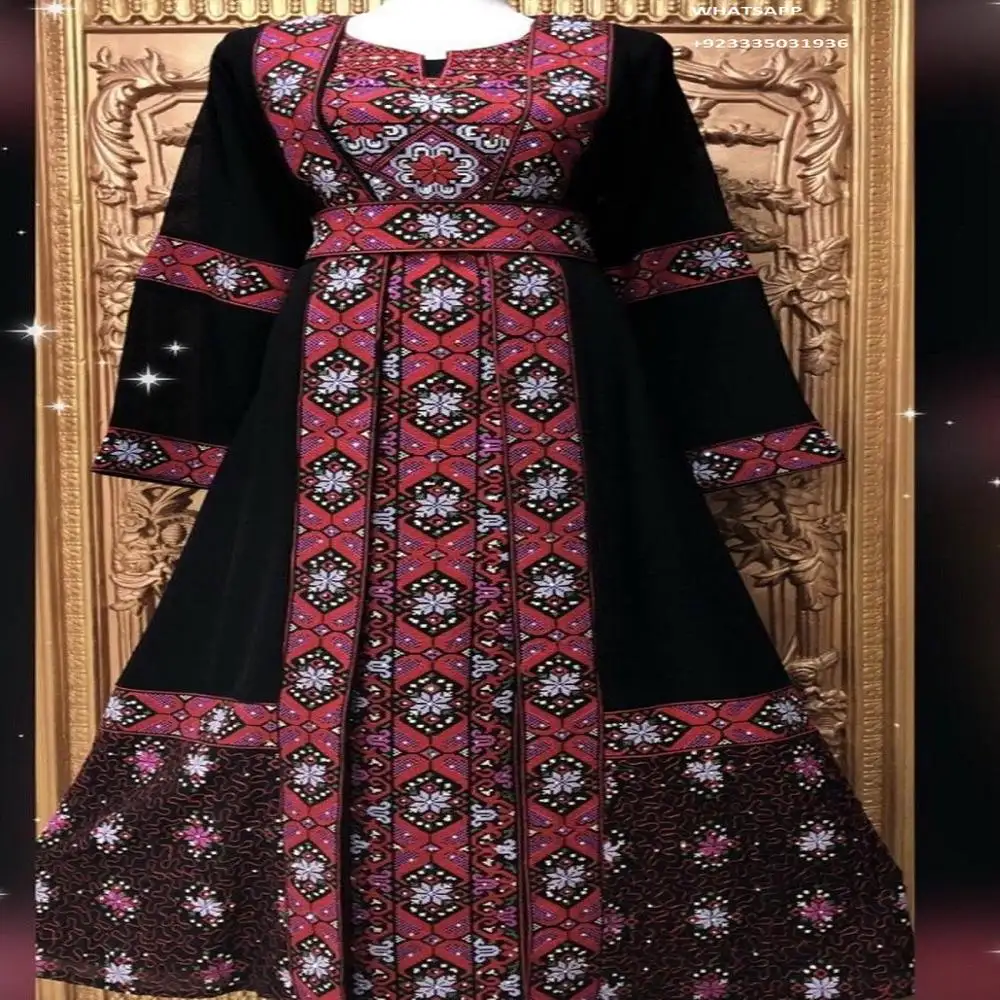 Modern Mengagumkan Abaya Muslim Gaun Dubai Abaya Kimono Kaftan Jalbab Seni Ajm