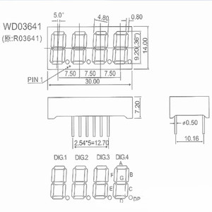 Taidacent rosso giallo quattro 0.36/0.28/0.25/0.56/0/54 pollici 4 cifre 7 segmenti Display a Led modulo Display a Led a tubo digitale a 4 bit - Product Image 5