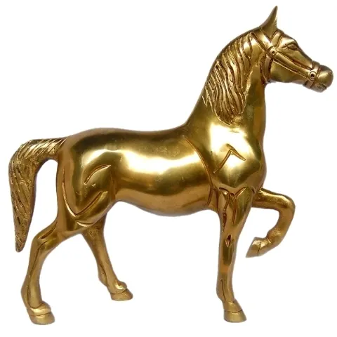 Statue de cheval en laiton Bronze, Sculpture en métal faite à la main par des indiens, pièce décorative unique
