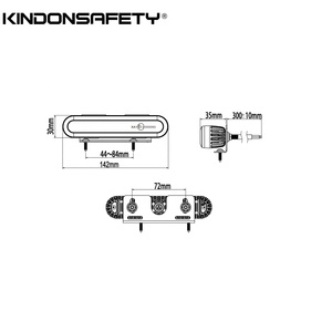 ECE R65 ו R10 אושר 6 <span class=keywords><strong>LED</strong></span> משטח הר סורג אור multivolt 9-33VDC ענבר כחול <span class=keywords><strong>18</strong></span> ואט
