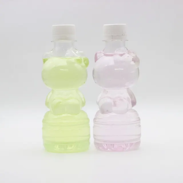 200ml clear Pharmaceutical PET plastic Bottle cat-shaped cough syrup PET Bottle with Screw Cap