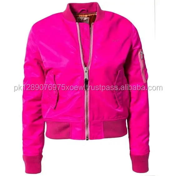 Ladies Model Wear Fashionable Stylish Bomber Jacket Women/ Women Custom Made Design Bomber Jacket/ Wholesale Pink Cheap Jackets