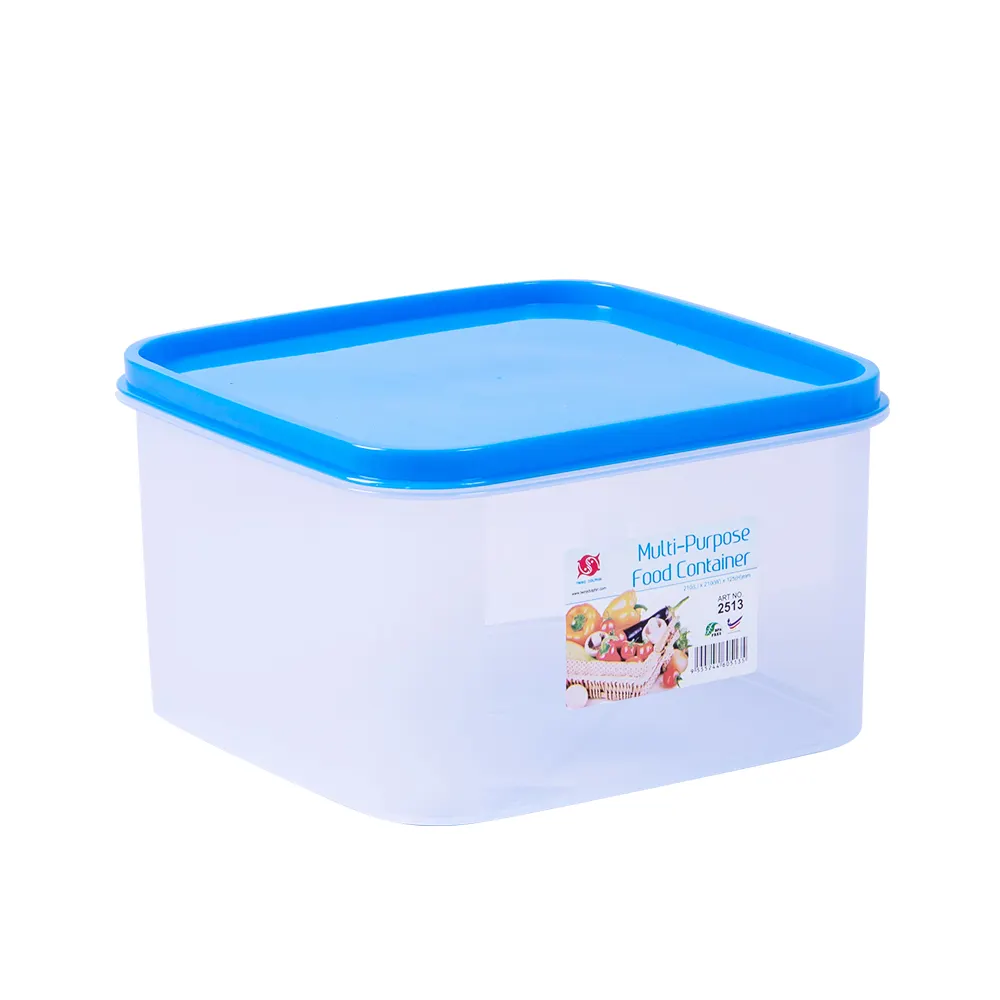 Caja de almacenamiento de plástico para alimentos, contenedor de alimentos de 3,3 litros con cubierta de varios colores