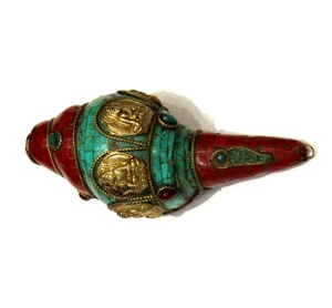 Vỏ Ốc Xà Cừ Thổi Thủ Công Nguyên Liệu Hữu Cơ Rudra Gems Turbinella Pyrum Vỏ Sò Tự Nhiên Tôn Giáo Phật Giáo Đánh Bóng Ấn Độ - Product Image 2