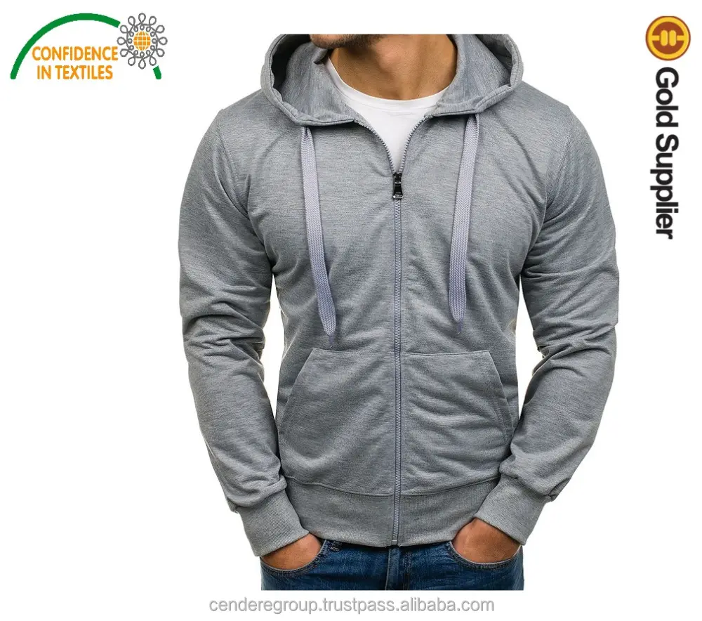 OEM ODM Mais Recente Projeto % Tecido 100 Algodão Jaqueta de Corrida Jackets Zipper Com Capuz para Homens plain hoodie do zipper