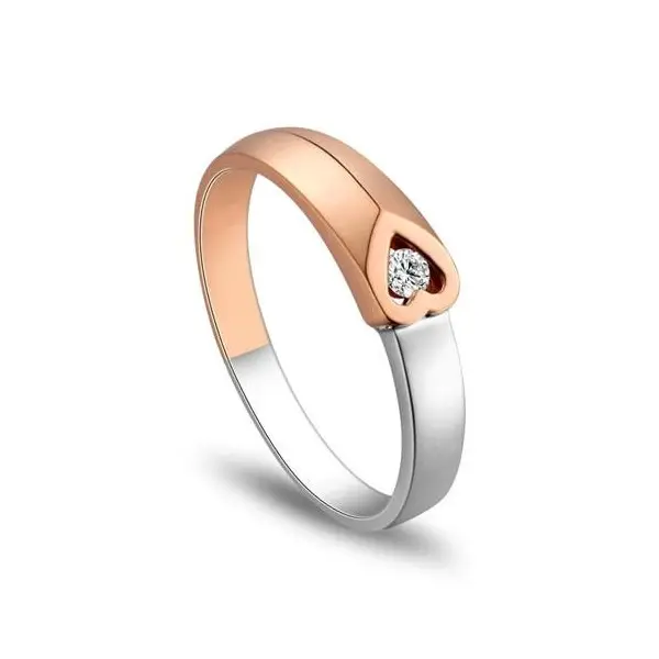 A delicate and graceful ring with a rose gold plated band This ring is a subtle and elegant way to add some glow to your look