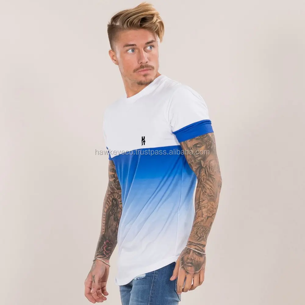 세련된 피트니스 t 셔츠 스포츠 의류 회사 새로운 모델 남성 티셔츠 제조 호크 아이 (페이팔 확인)