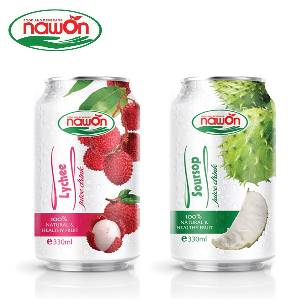 NAWON-fruta en lata de 330ml, precio Original en lata, mejora la salud ocular, precio al por mayor, zumo de fruta de etiqueta privada