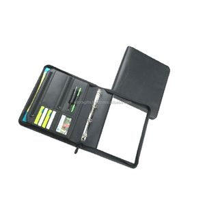 Özel tüm renk fermuarlı halka bağlayıcı pu deri klasör compendium deri a5 zip compendium dosyalama ürünleri - Product Image 2