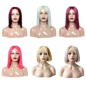 6 8 <strong>10</strong> <strong>Inch</strong> Short Virgin <strong>Remy</strong> Brazilian Full Lace Front Frontal Human Hair Cut bob Wig - Product Image 6
