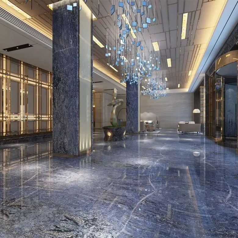 Villa hotel luxo piso parede azulejos de mármore granito azul brasileiro bahia preço azul granito granito