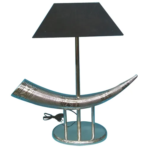 Candeeiro de mesa com chifre de elefante moderno, exclusivo, elegante, feito à mão, estilo nórdico, lâmpadas de tecido de qualidade superior